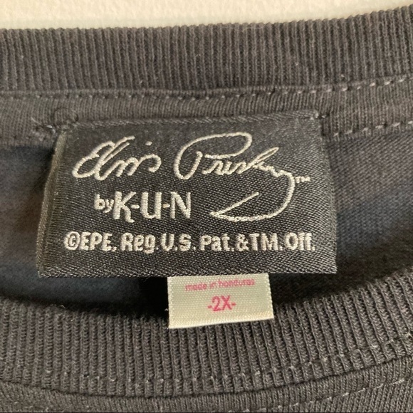 KUN Sz  2X Elvis Presley Rhinestone Short Sleeve T-shirt Tee - Picture 3 of 4